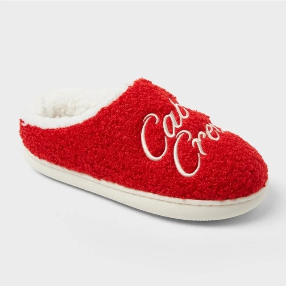 Wonderkids Red Cabin Crew Christmas Slippers‎ Kids Size 4-5